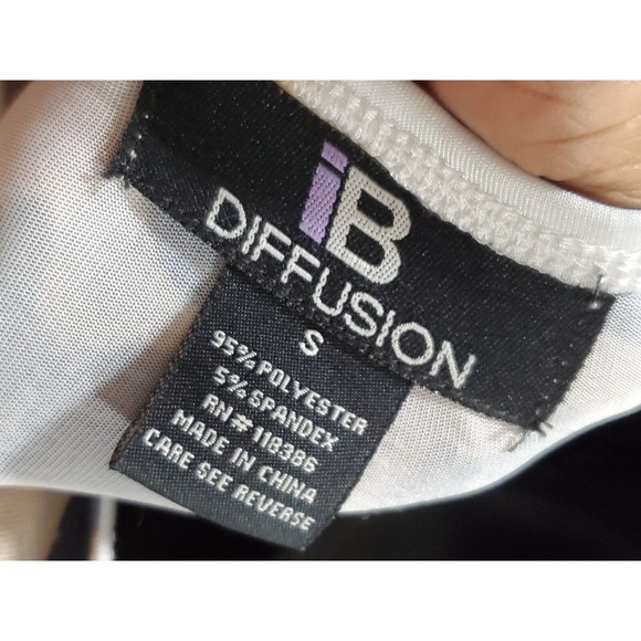 IB Diffusion Women's White & Brown Polyester V-Neck Sleeveless Long Maxi Dress S - Picture 9 of 11